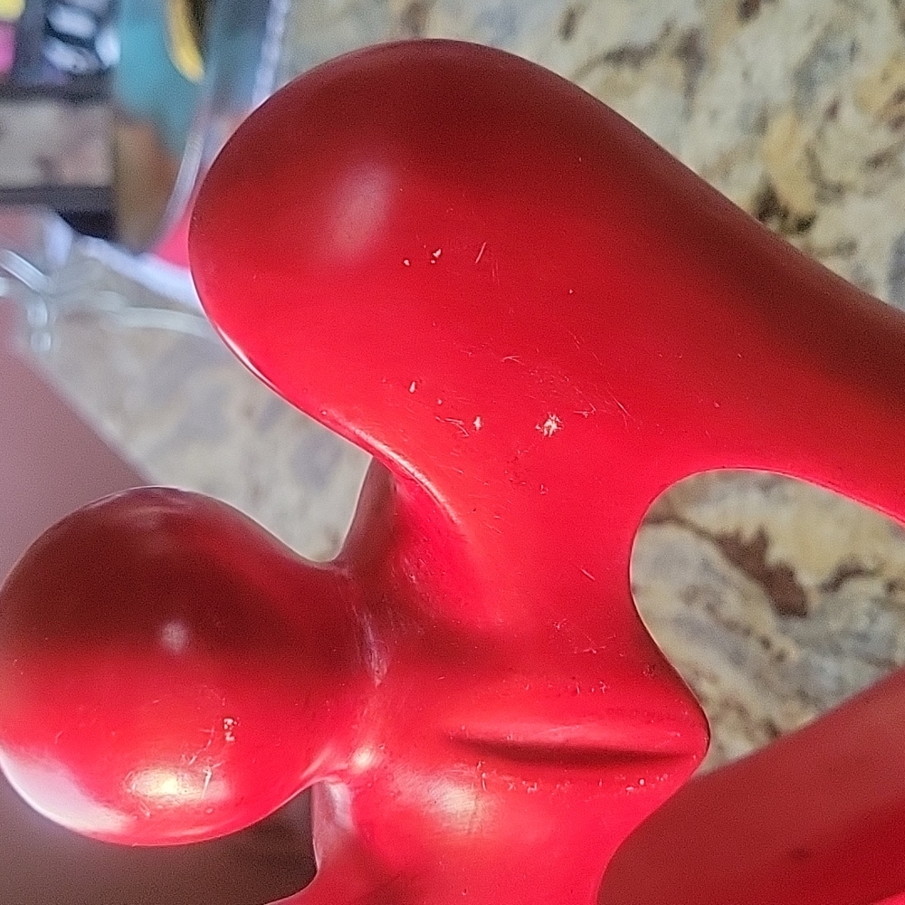 Soapstone red hearted angel - Picture 3 of 12